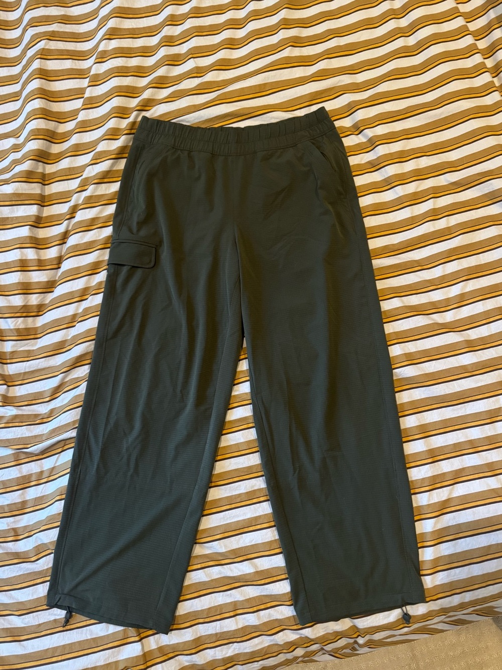Athleta Dark Olive Green Cargo Jogger Pants